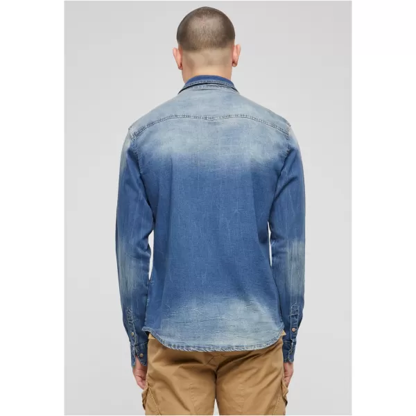  Cămaşă BRANDIT RILEY DENIM BD4020 ALBASTRU SPĂLAT 