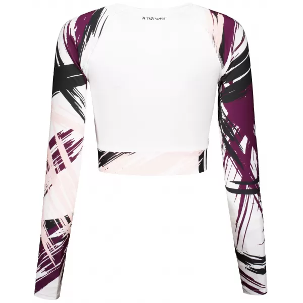  Crop top funcțional premium pentru femei, cu mâneci lungi ALTISPORT VOJ/ALW039TR04 ALB 