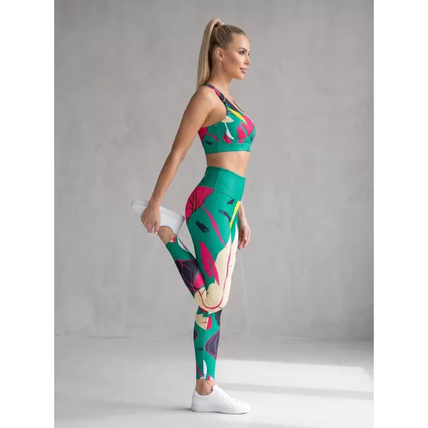  Jambiere funcționale lungi premium de damă ALTISPORT VOJ/ALW042LEG01 VERDE 