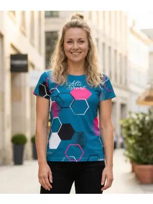 Tricou funcțional premium pentru femei ALTISPORT VOJ/ALW037TR01 KEROSEN/ROZ