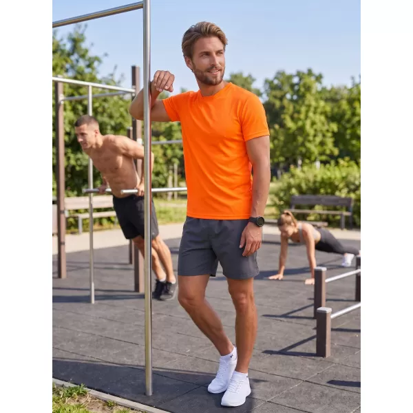  Tricou funcțional pentru bărbați ALTISPORT NoPrint NP/ALM421 PORTOCALIU NEON 