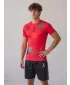 Tricou de compresie funcțional premium cu mâneci scurte pentru bărbați ALTISPORT VOJ/ALM037TR04 ROȘU