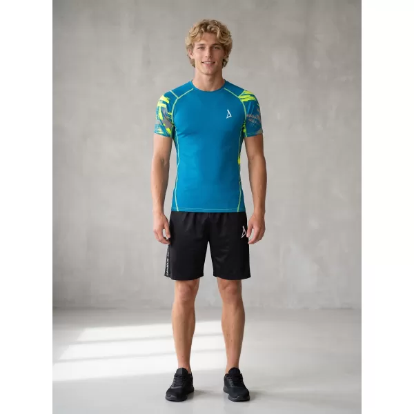  Tricou de compresie funcțional premium cu mâneci scurte pentru bărbați ALTISPORT VOJ/ALM039TR04 KEROSENUL 
