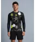 Tricou de compresie funcțional premium pentru bărbați ALTISPORT VOJ/ALM037TR03 NEGRU ȘI GALBEN