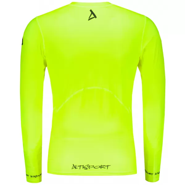  Tricou de compresie funcțional premium pentru bărbați ALTISPORT VOJ/ALM000TR03 GALBEN NEON 