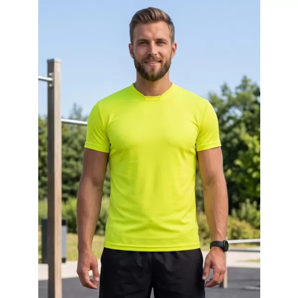  Tricou funcțional pentru bărbați ALTISPORT NoPrint NP/ALM421 GALBEN NEON 
