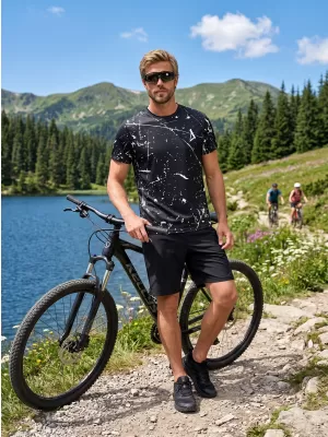 Tricou funcțional premium pentru bărbați ALTISPORT VOJ/ALM034TR01 NEGRU