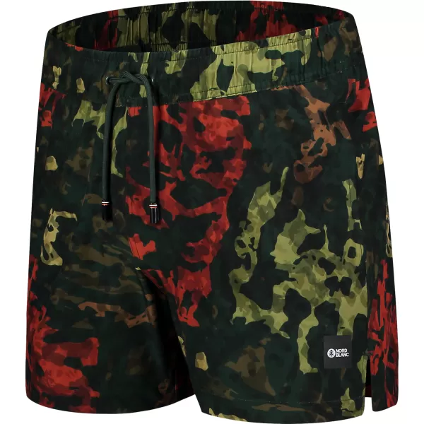  Pantaloni scurți de înot pentru bărbați NORDBLANC RAINFOREST NBSPM8019 VERDE ARMATĂ 