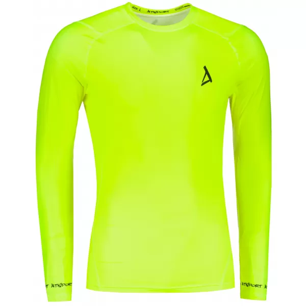  Tricou de compresie funcțional premium pentru bărbați ALTISPORT VOJ/ALM000TR03 GALBEN NEON 