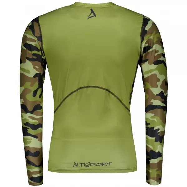  Compresia funcțională a bărbaților T -thirt premium ALTISPORT VOJ/ALM038TR03 GREEN/KAKI 