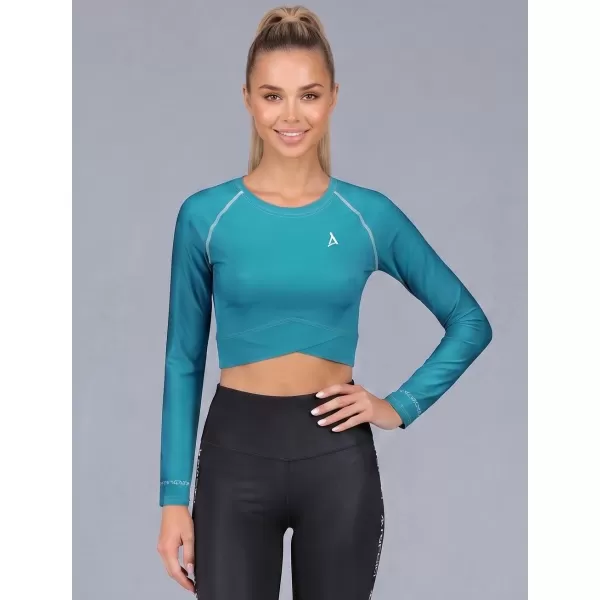 Crop top funcțional premium pentru femei, cu mâneci lungi ALTISPORT VOJ/ALW000TR04 KEROSENUL 
