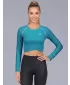 Crop top funcțional premium pentru femei, cu mâneci lungi ALTISPORT VOJ/ALW000TR04 KEROSENUL