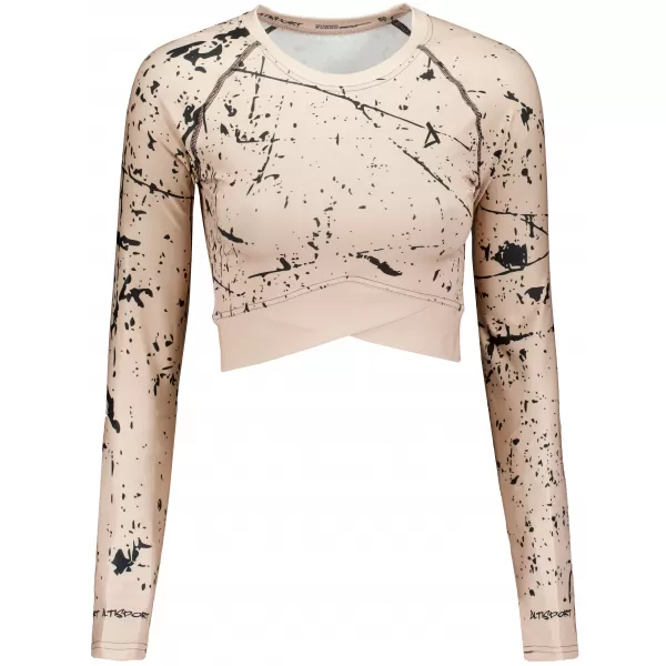 Crop top funcțional premium pentru femei, cu mâneci lungi ALTISPORT VOJ/ALW034TR04 MARO 