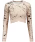 Crop top funcțional premium pentru femei, cu mâneci lungi ALTISPORT VOJ/ALW034TR04 MARO