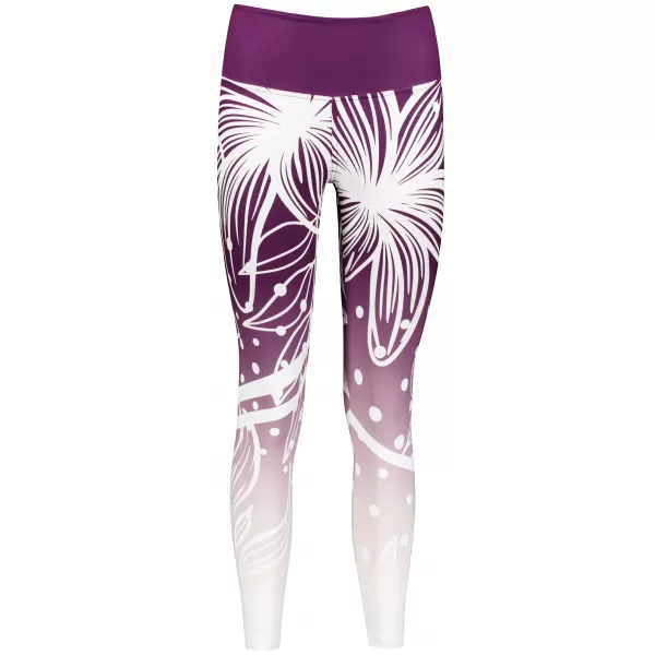  Jambiere funcționale lungi premium de damă ALTISPORT VOJ/ALW045LEG01 VIOLET/ALB 
