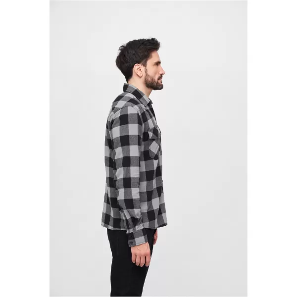 Cămaşă BRANDIT CHECKED BD4002 NEGRU/CĂRBUNE 