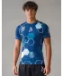 Tricou de compresie funcțional premium cu mâneci scurte pentru bărbați ALTISPORT VOJ/ALM037TR04 ALBASTRU MARIN