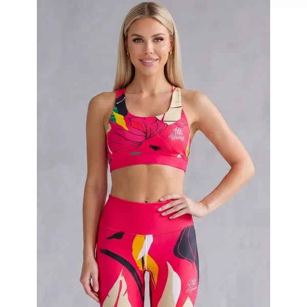  Sutien sport premium pentru femei ALTISPORT VOJ/ALW042POD01 ROZ 