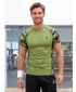 Tricou de compresie funcțional premium cu mâneci scurte pentru bărbați ALTISPORT VOJ/ALM038TR04 VERDE/KAKI