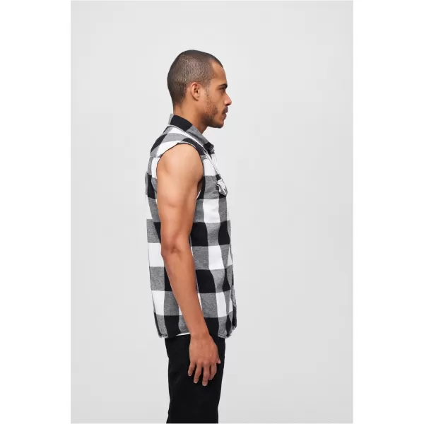 Cămașă bărbați BRANDIT BD4031 ALB/NEGRU Brandit1 