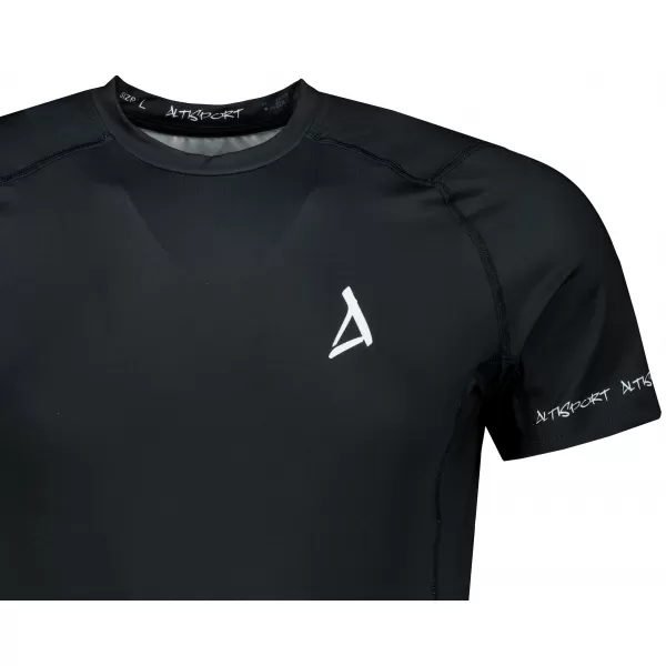  Tricou de compresie funcțional premium cu mâneci scurte pentru bărbați ALTISPORT VOJ/ALM000TR04 NEGRU 