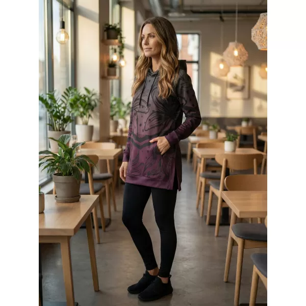  Hanorac funcțional premium pentru femei ALTISPORT VOJ/ALW045MI03 VIOLET/NEGRU 