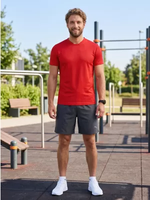 Tricou funcțional pentru bărbați ALTISPORT NoPrint NP/ALM421 ROȘU