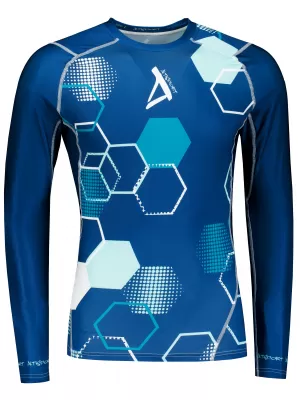 Tricou de compresie funcțional premium pentru bărbați ALTISPORT VOJ/ALM037TR03 ALBASTRU MARIN