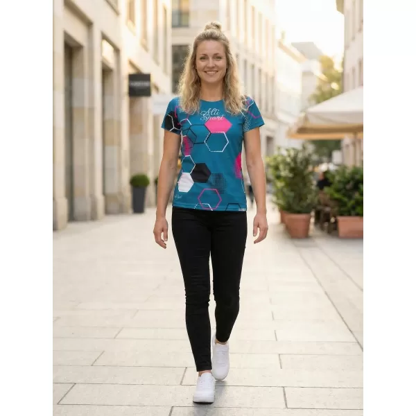  Tricou funcțional premium pentru femei ALTISPORT VOJ/ALW037TR01 KEROSEN/ROZ 