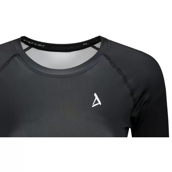  Crop top funcțional premium pentru femei, cu mâneci lungi ALTISPORT VOJ/ALW000TR04 NEGRU 