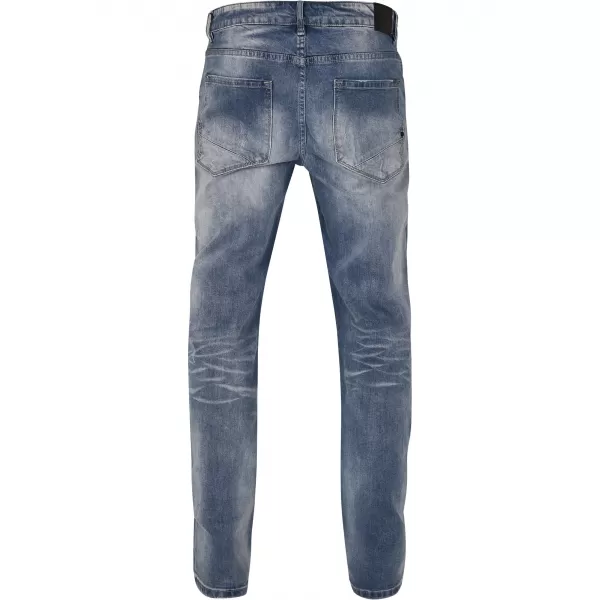  Pantaloni BRANDIT WILL WASHED BD1015 ALBASTRU SPĂLAT 