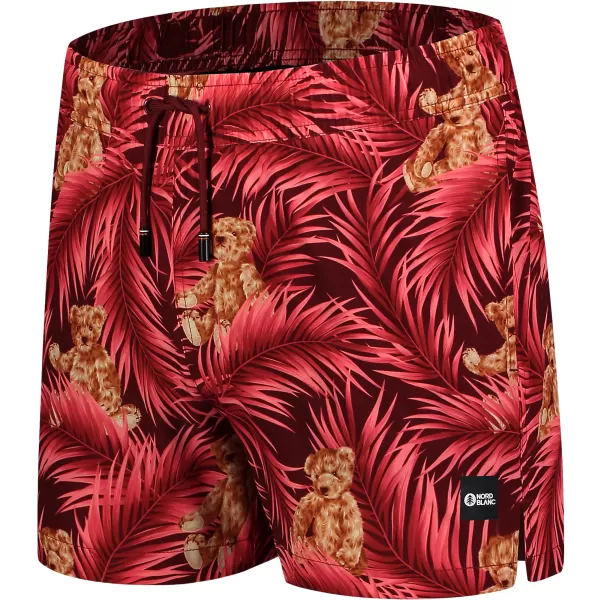  Pantaloni scurți de înot pentru bărbați NORDBLANC RAINFOREST NBSPM8019 ROŞU 