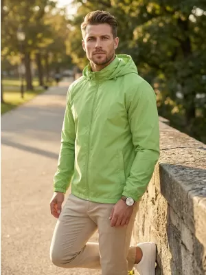 Jachetă pentru bărbați ALTISPORT NoPrint NP/ALM2311NJ VERDE DE PRIMĂVARĂ