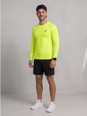 Tricou de compresie funcțional premium pentru bărbați ALTISPORT VOJ/ALM000TR03 GALBEN NEON