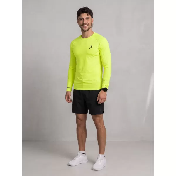  Tricou de compresie funcțional premium pentru bărbați ALTISPORT VOJ/ALM000TR03 GALBEN NEON 
