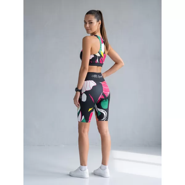  Jambiere funcționale premium pentru femei deasupra genunchiului ALTISPORT VOJ/ALW042LEG02 NEGRU 
