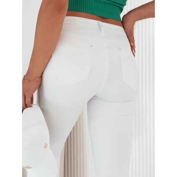 Pantalonii pentru doamne DSTREET BRENO UY1993 ALB 