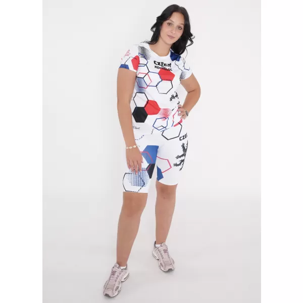  Jambiere funcționale premium pentru femei deasupra genunchiului ALTISPORT VOJ/ALW036LEG02 HEXA ALB 