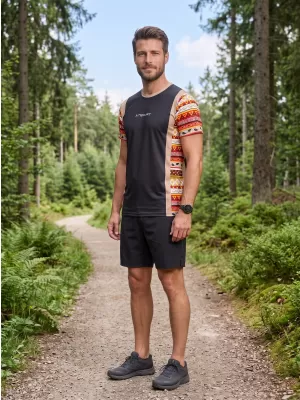 Tricou funcțional premium pentru bărbați ALTISPORT VOJ/ALM043TR01 NEGRU MARO