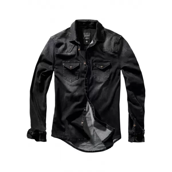  Cămaşă BRANDIT RILEY DENIM BD4020 NEGRU 