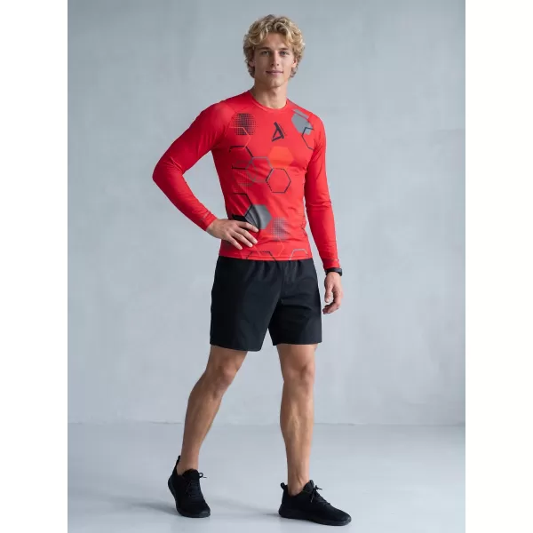  Tricou de compresie funcțional premium pentru bărbați ALTISPORT VOJ/ALM037TR03 ROȘU 