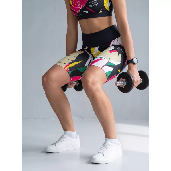  Jambiere funcționale premium pentru femei deasupra genunchiului ALTISPORT VOJ/ALW042LEG02 NEGRU 