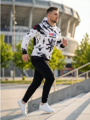 Hanorac funcțional premium pentru bărbați ALTISPORT VOJ/ALM036MI01 ABSTRACT