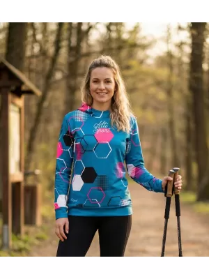 Hanorac funcțional premium pentru femei ALTISPORT VOJ/ALW037MI01 KEROSEN/ROZ