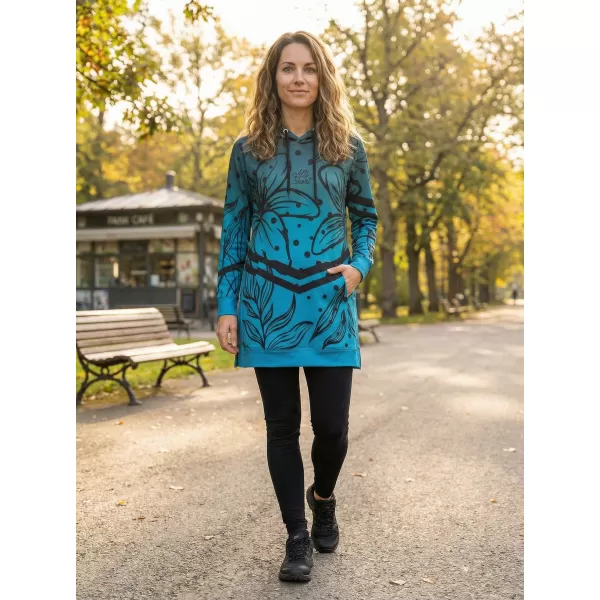  Hanorac funcțional premium pentru femei ALTISPORT VOJ/ALW045MI03 SMARALD/NEGRU 