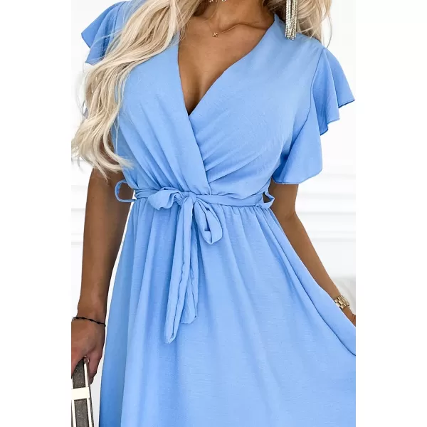  Rochie NUMOCO CORNELIA 455-2 ALBASTRU 