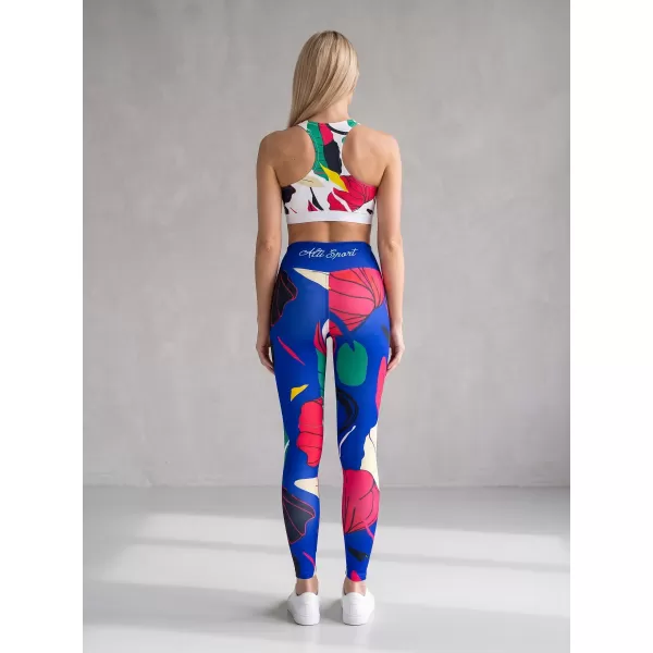  Jambiere funcționale lungi premium de damă ALTISPORT VOJ/ALW042LEG01 ALBASTRU 