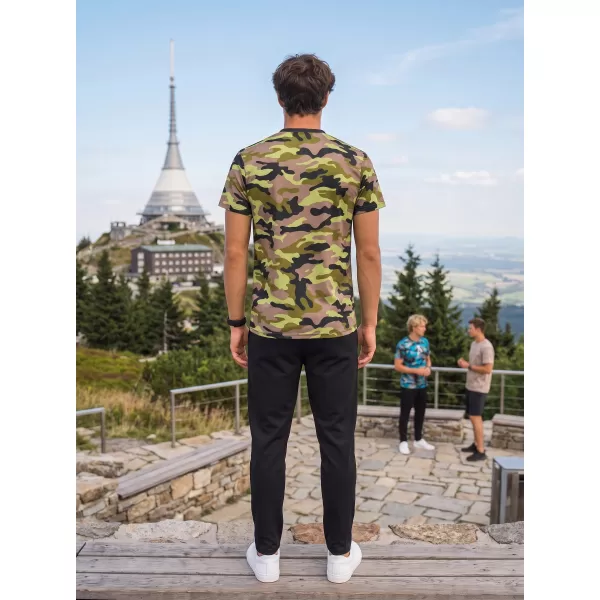  Tricou funcțional premium pentru bărbați ALTISPORT VOJ/ALM038TR01 NEGRU ȘI VERDE 
