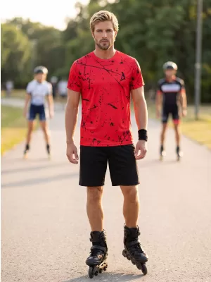Tricou funcțional premium pentru bărbați ALTISPORT VOJ/ALM034TR01 ROȘU