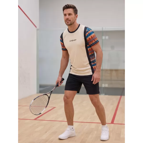  Tricou funcțional premium pentru bărbați ALTISPORT VOJ/ALM043TR01 BEJ 